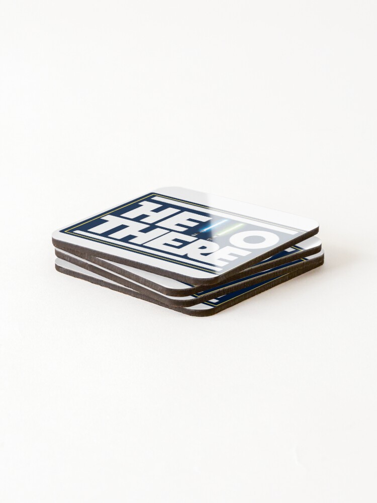 Thumbnail 4 of 5, Coasters (Set of 4), Hello There Sticker designed and sold by olive-03.