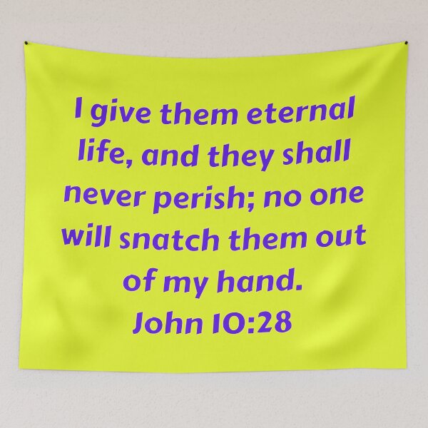 Item preview, Bible Verse John 10:28 designed and sold by Prayingwarrior.