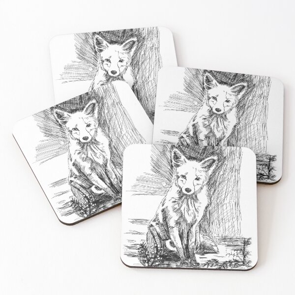 Item preview, Curious Fox ink sketch designed and sold by Brian  Doub.