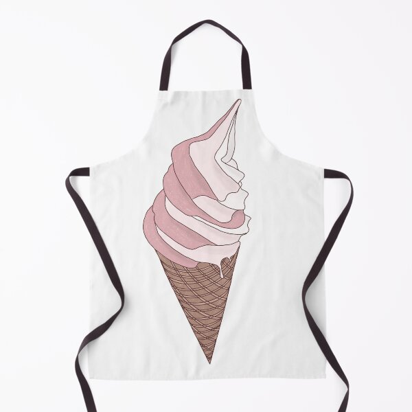Item preview, Strawberry soft serve swirl ice cream cone designed and sold by honestBlossom.