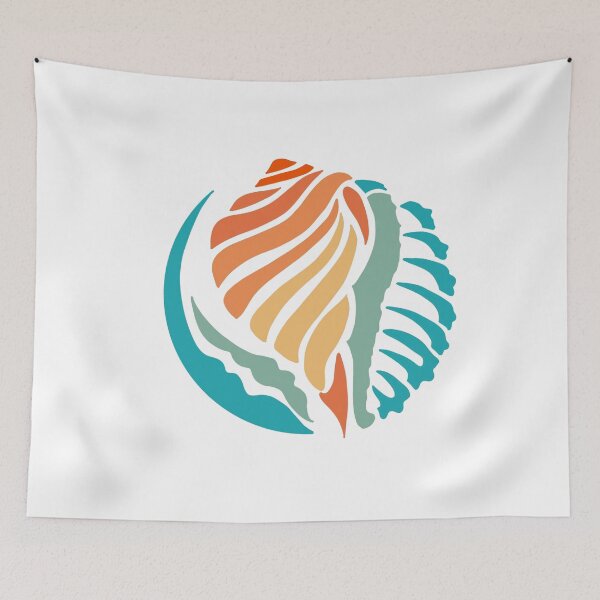 Item preview, Tropical Colors Seashell Stencil  designed and sold by DigitalEffects.