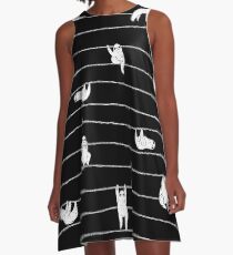 Sloth Stripe A-Line Dress