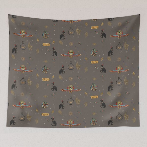 Item preview, Celestial Egyptian Witchy Pattern Brown earth tones designed and sold by Starfoxart.
