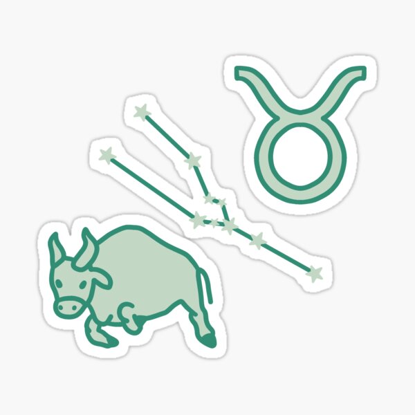 Item preview, Taurus Zodiac Sign Sticker Pack designed and sold by joceykessler.