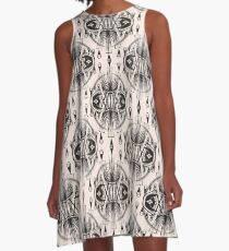Patterns modern backgrounds Art Deco A-Line Dress