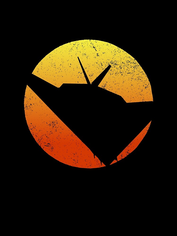 Thumbnail 3 von 3, Tuch, F117 Silhouette Retro Sunset Stealth Nighthawk Flying F117 Gear designt und verkauft von DynamicDesign.