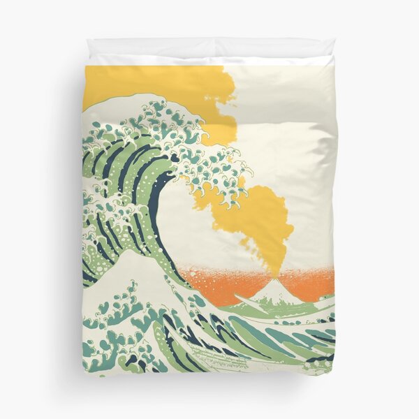 Item preview, Great Wave Off Kanagawa Mount Fuji Eruption-Colorful designed and sold by anthonylonder.