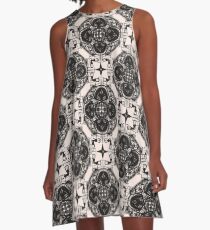 Patterns modern backgrounds Art Deco A-Line Dress