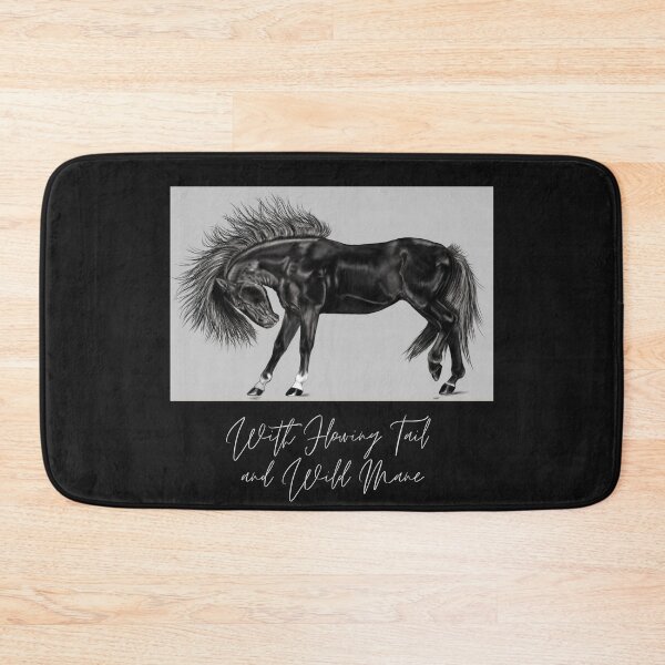 Item preview, With Flowing Tail and Wild Mane Horse Drawing Design designed and sold by EarthArtDesigns.