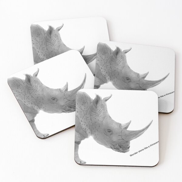 Item preview, Rhinoceros, rhino, wander alone like a rhinoceros, endangered animal designed and sold by JeffPark.