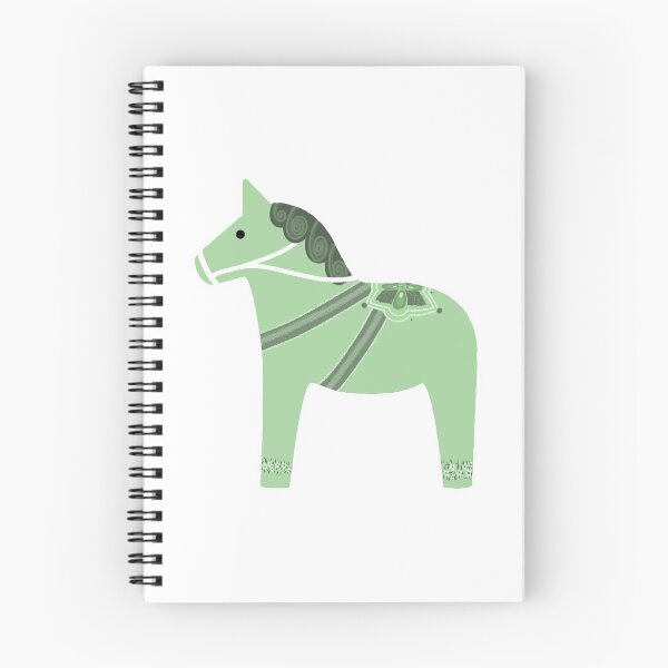Item preview, Green Dala Horse with Flowers designed and sold by Sarah Chatfield.