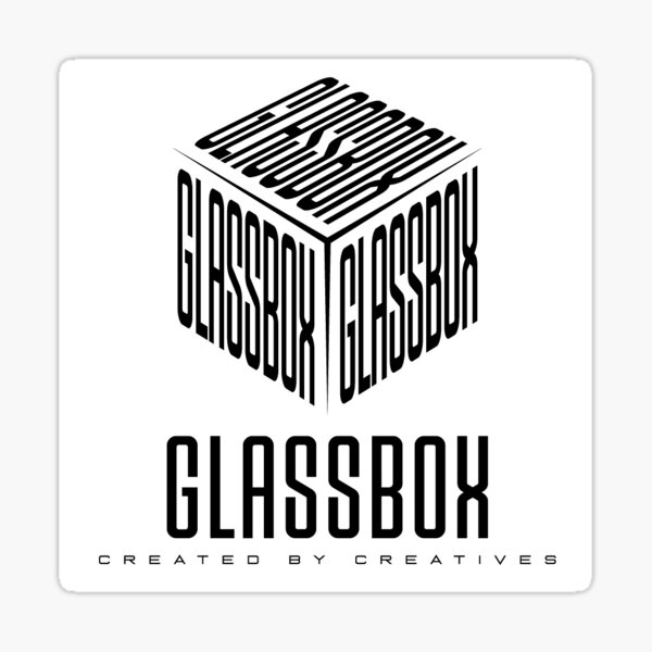 "GlassBox Logo" Sticker by seyseyseck14 Redbubble
