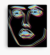 Tri-Colour Disclosure Face Canvas Print
