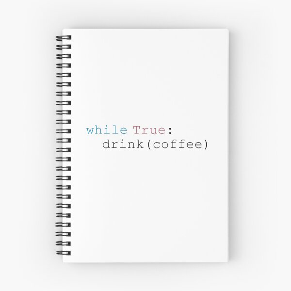 Item preview, Python Infinite Coffee Loop (Light Mode) designed and sold by azure-ataraxia.
