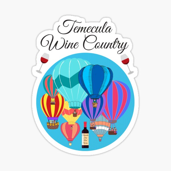Artikel-Vorschau von Temecula Wine Country Gläser und Heißluftballons, designt und verkauft von Linda La Guardia.