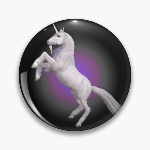 Item preview, Beautiful White Unicorn Rearing Up With Purple Background Design designed and sold by EarthArtDesigns.
