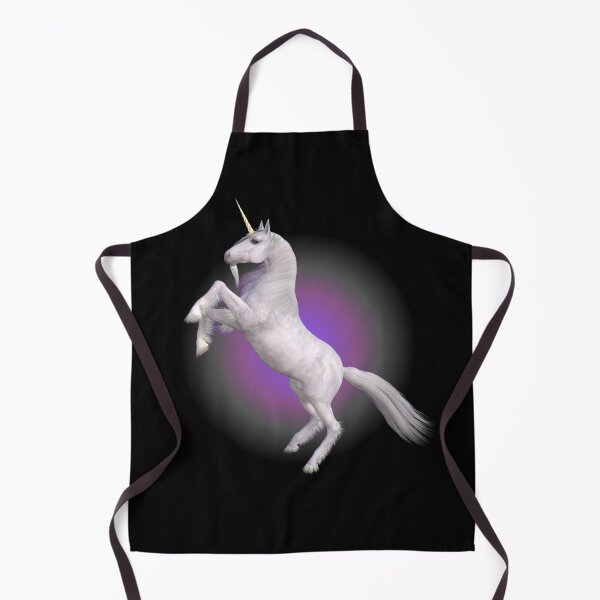 Item preview, Beautiful White Unicorn Rearing Up With Purple Background Design designed and sold by EarthArtDesigns.