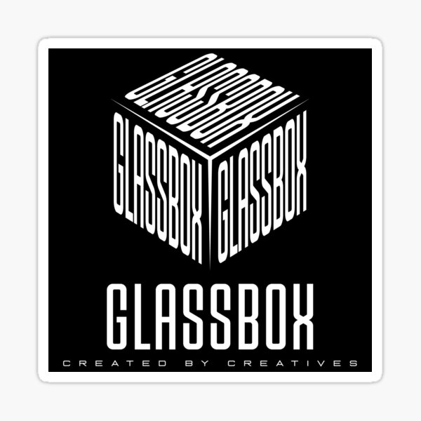 "GlassBox Logo " Sticker by seyseyseck14 Redbubble