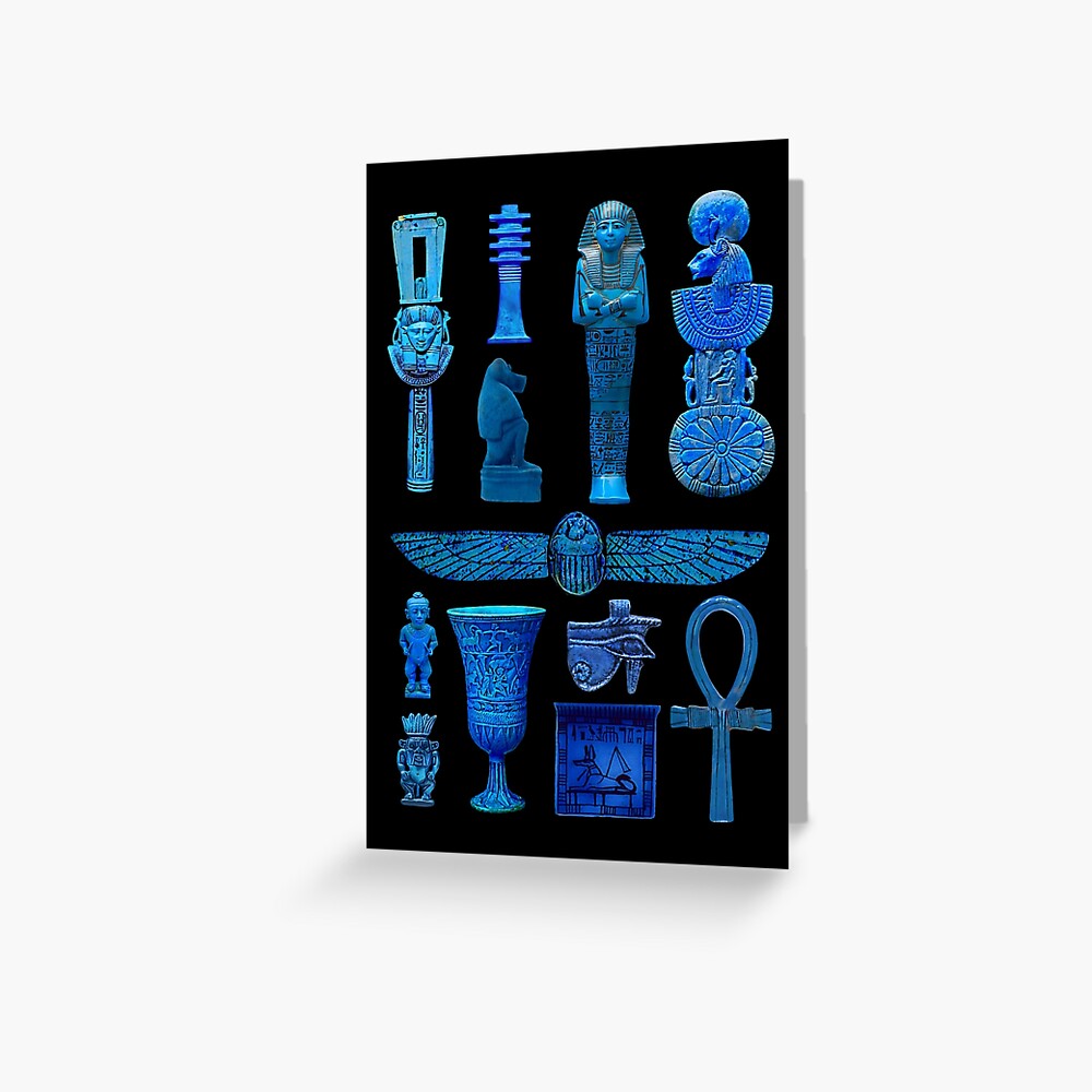 Egyptian faience collection (on black)