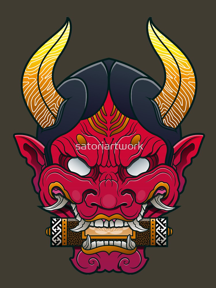 "Hannya Mask" Tshirt by satoriartwork Redbubble