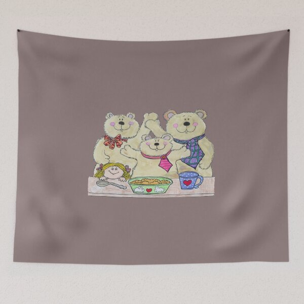 Item preview, Girlie and three bears designed and sold by Janet Herbert.
