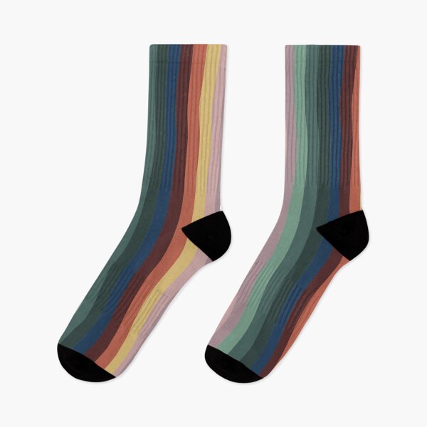 Item preview, Vertical Lines Retro Pattern 70s Rainbow Nude Pastel Colorful designed and sold by Too Sweet.
