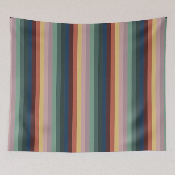 Item preview, Vertical Lines Retro Pattern 70s Rainbow Nude Pastel Colorful designed and sold by Too Sweet.