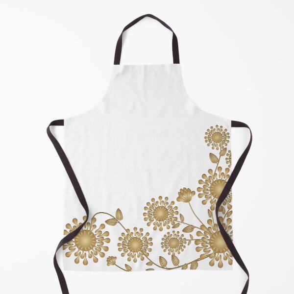 Item preview, Golden and Beige abstract floral illustration designed and sold by ikshvaku.