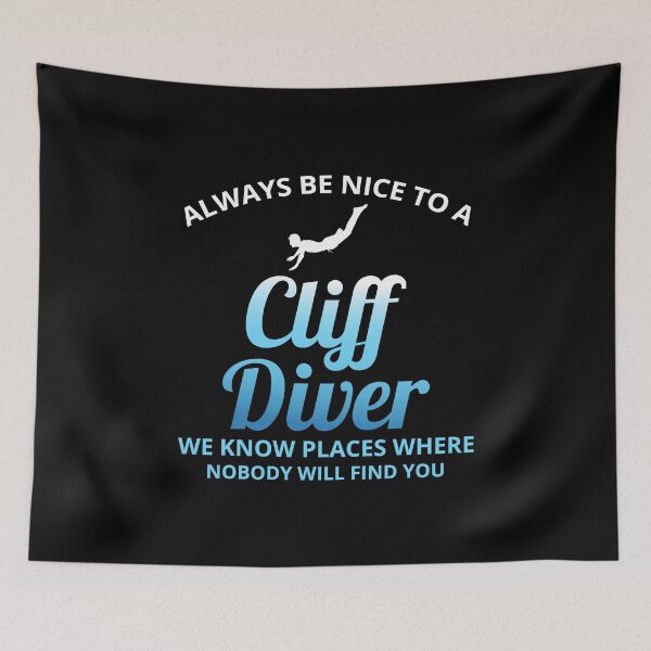 Item preview, Cliff Diving Tombstoning Base Jumping Extreme Sports Funny designed and sold by CuteDesigns1.