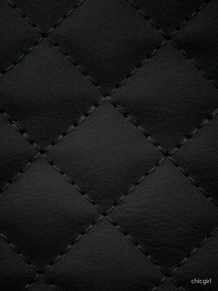 Black Quilted Leather Background, Leather background