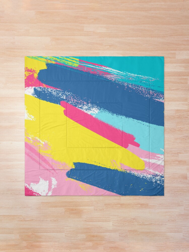 Alternate view of Bright Beautiful Brushstrokes Comforter