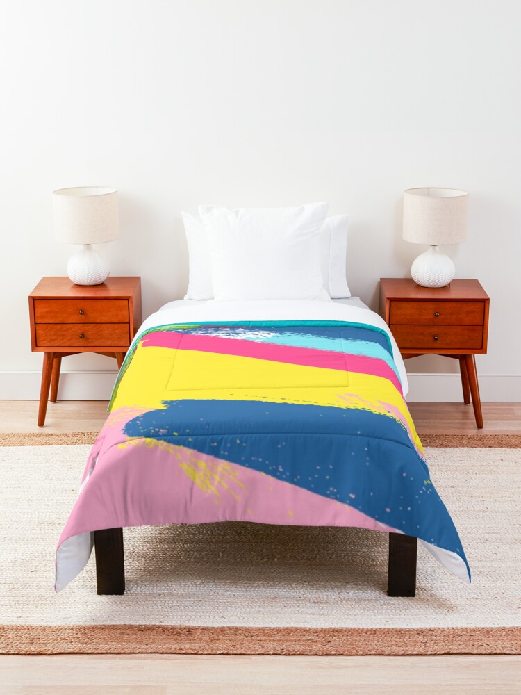 Alternate view of Bright Beautiful Brushstrokes Comforter
