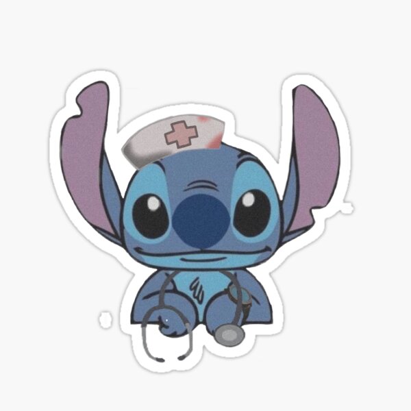 Stitch The Nurse Sticker