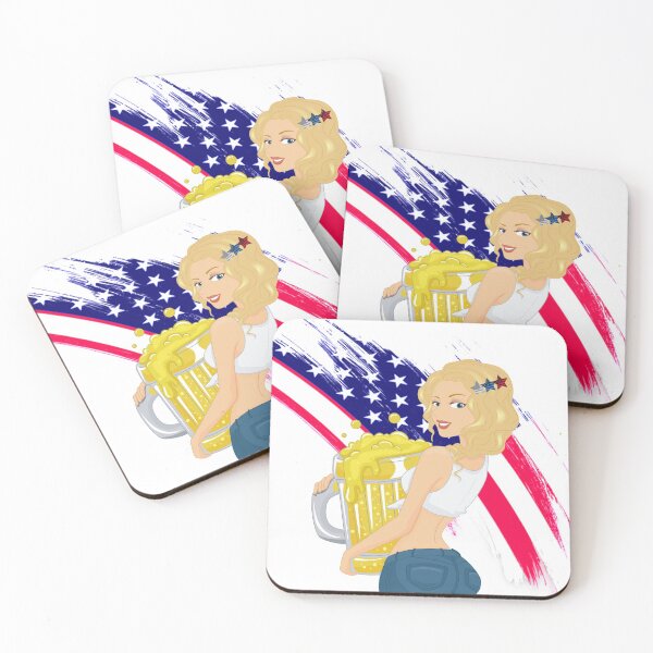 Item preview, Beer American Flag Tshirt 4th of July designed and sold by OPK Shop.