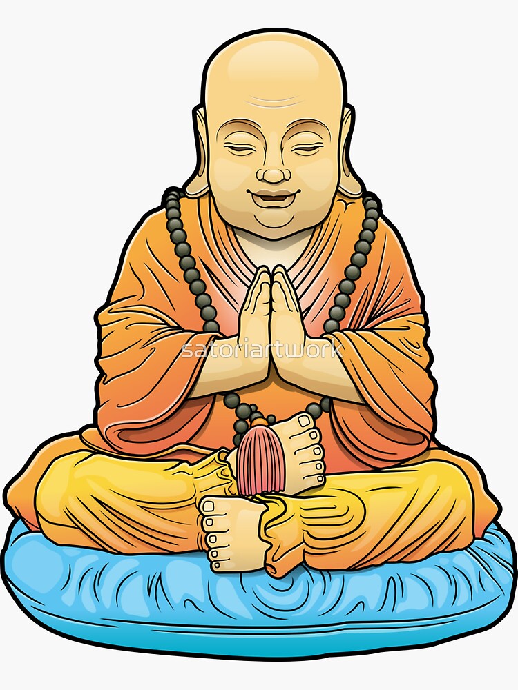 "BUDDHA" Sticker by satoriartwork Redbubble