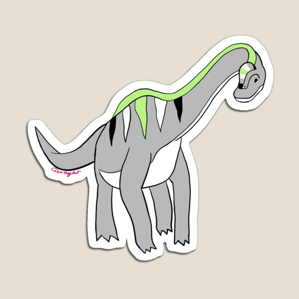 Aperçu de l'œuvre Brachiosaure de fierté agender créée et vendue par Kit Rex.