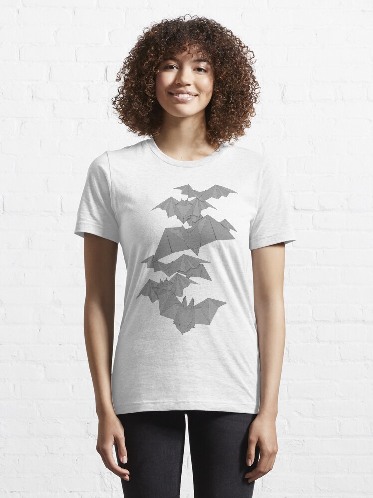 Alternate view of Bat Origami Essential T-Shirt