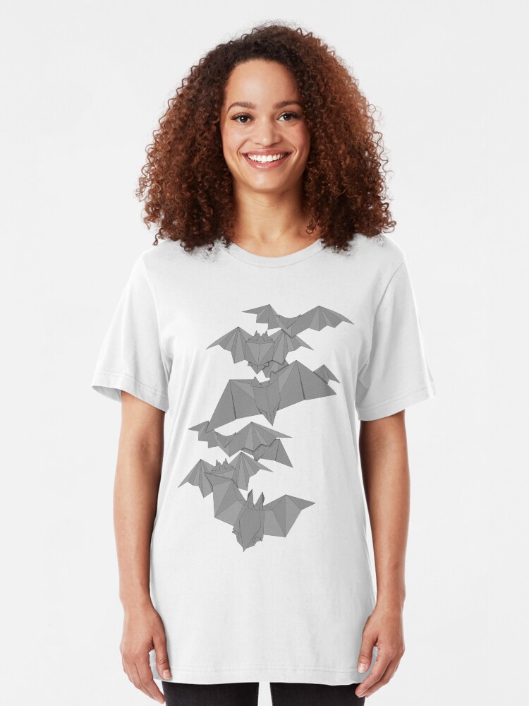 Alternate view of Bat Origami Slim Fit T-Shirt
