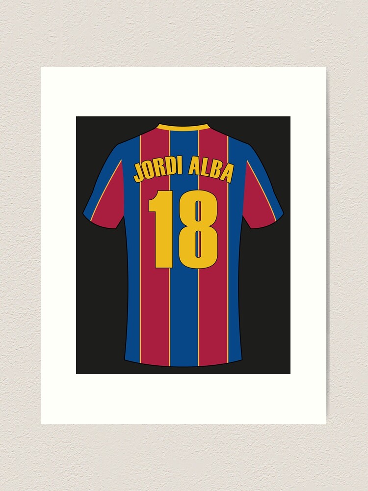 Barcelona football jersey number 18 Art Print for Sale by Justtrendytees Redbubble