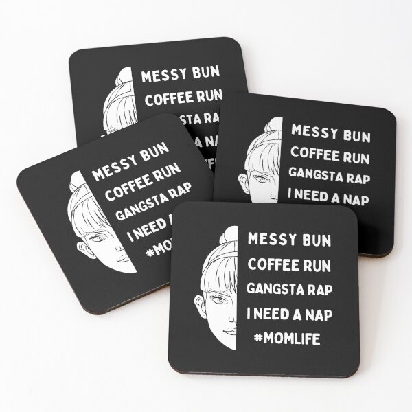 Item preview, Messy Bun Coffee Run Gangsta Rap Necesito una siesta en la vida de mamá, haciendo las cosas designed and sold by daguilon.