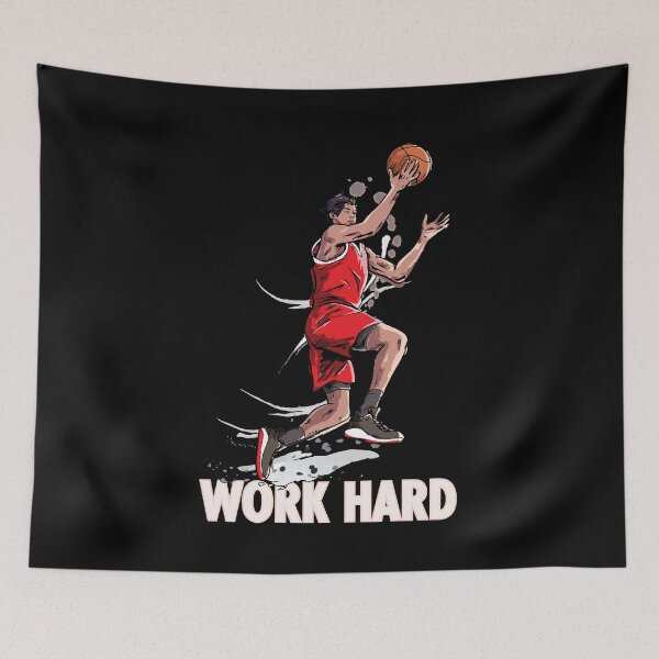 Item preview, Work Hard basketball motivation quote designed and sold by FalkDania.