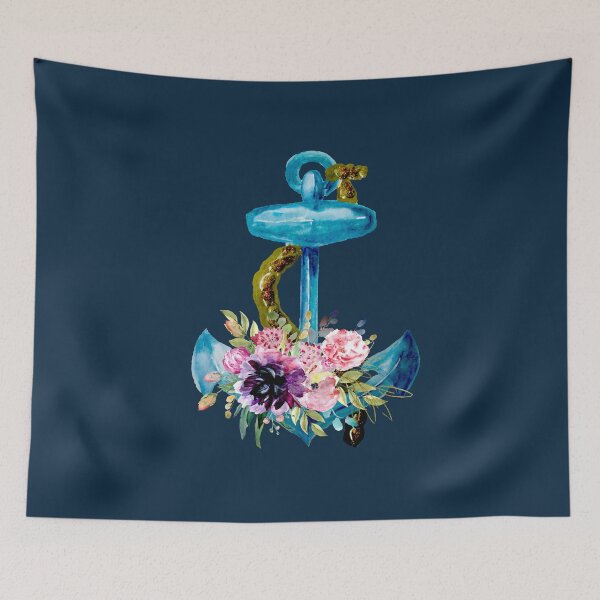 Item preview, Anchor  Rope with flowers painting designed and sold by VittaArtDream.