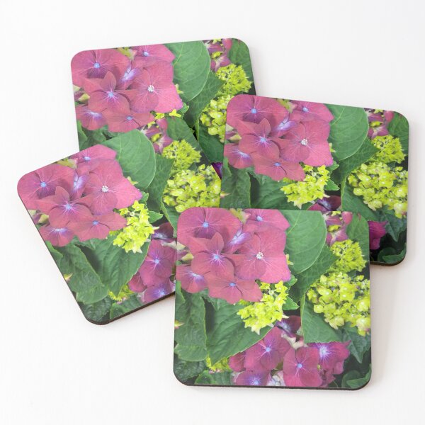 Item preview, Red and Green Hydrangea  Flowers, Spring Vibes, Beautiful Blooms designed and sold by 10pmCreations.