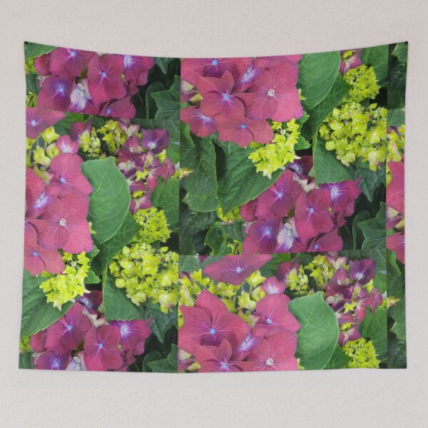 Item preview, Red and Green Hydrangea  Flowers, Spring Vibes, Beautiful Blooms designed and sold by 10pmCreations.