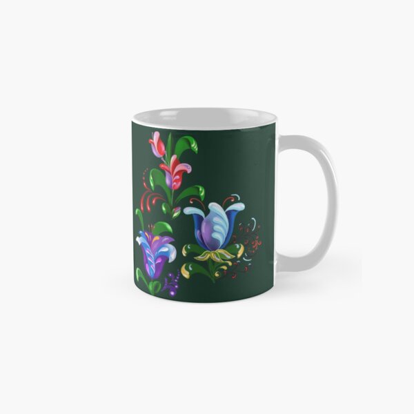 D1G1TAL-M00DZ ~ FLORAL ~ Folkart MBdTHVxGLe by tasmanianartist Classic Mug