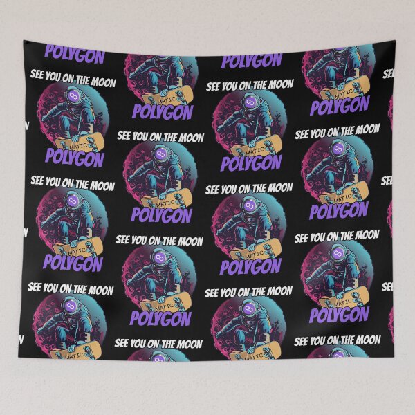Item preview, See You On The Moon Polygon Crypto MATIC Cryptocurrency designed and sold by Bitcoin-Fashion.
