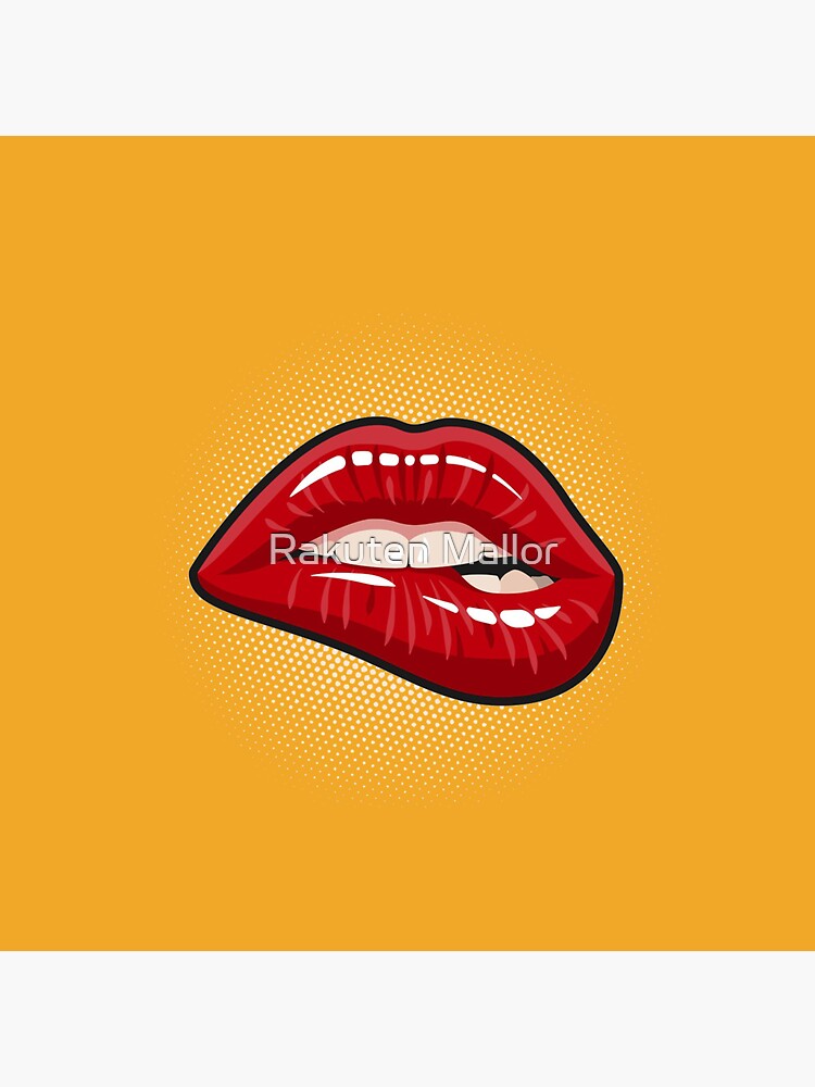 Biting Lip Emoji Sticker By Thulara Redbubble