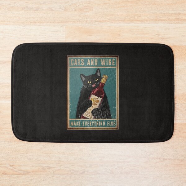 Item preview, Cats And Wine Make Everything Fine Poster designed and sold by JoaoGCosta.
