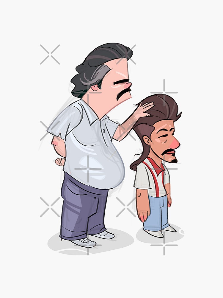 Pegatina «Pablo Escobar y Limon - Narcos» de PosterpartyCo | Redbubble