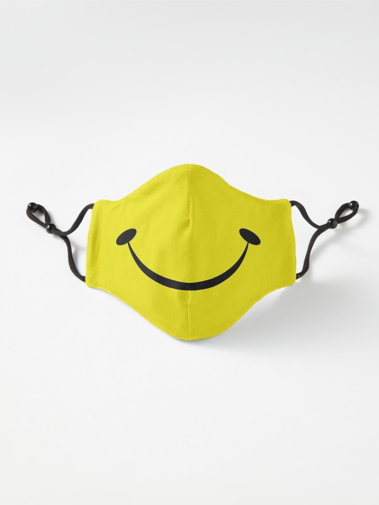 Alternate view of Classic 80's Acid House Smiley face. Rave On! Mask
